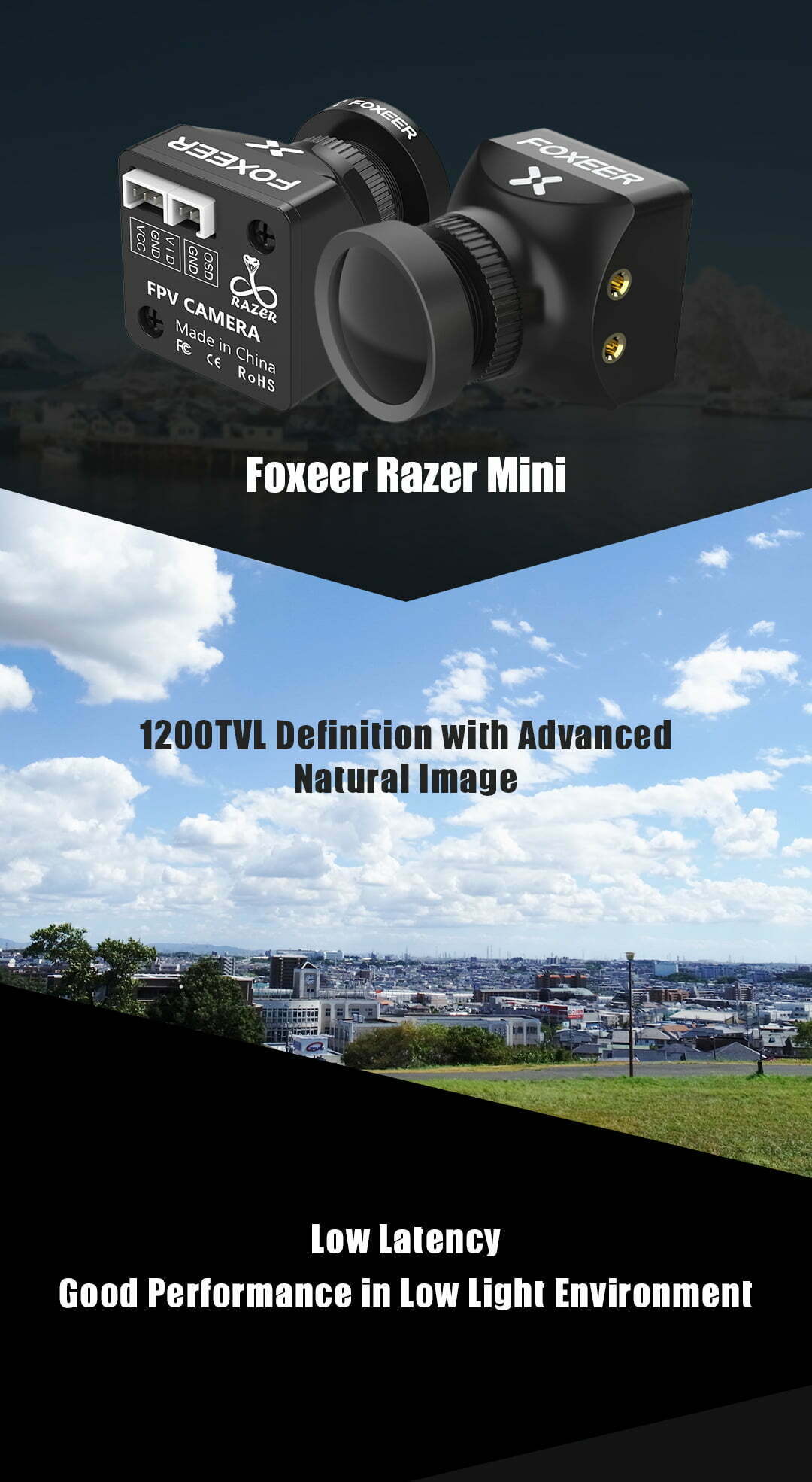 foxeer camera razer 2 mini standard vision mantisfpv