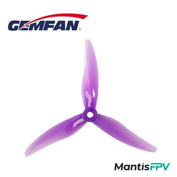 gemfan hurricane 51477 durable 3 blade purple mantisfpv