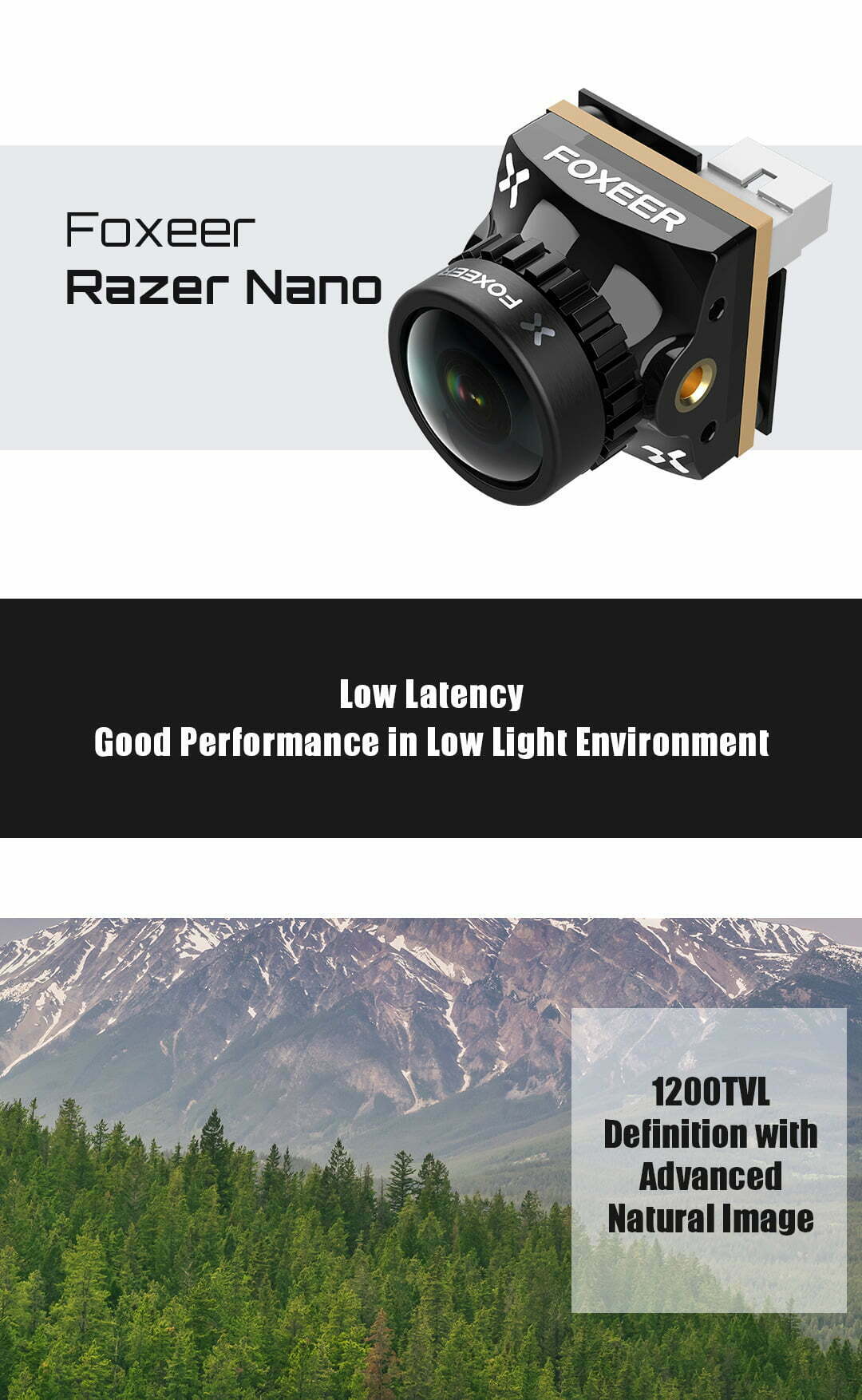 foxeer razer nano 43 fpv camera 1 8mm hs1242 description 1
