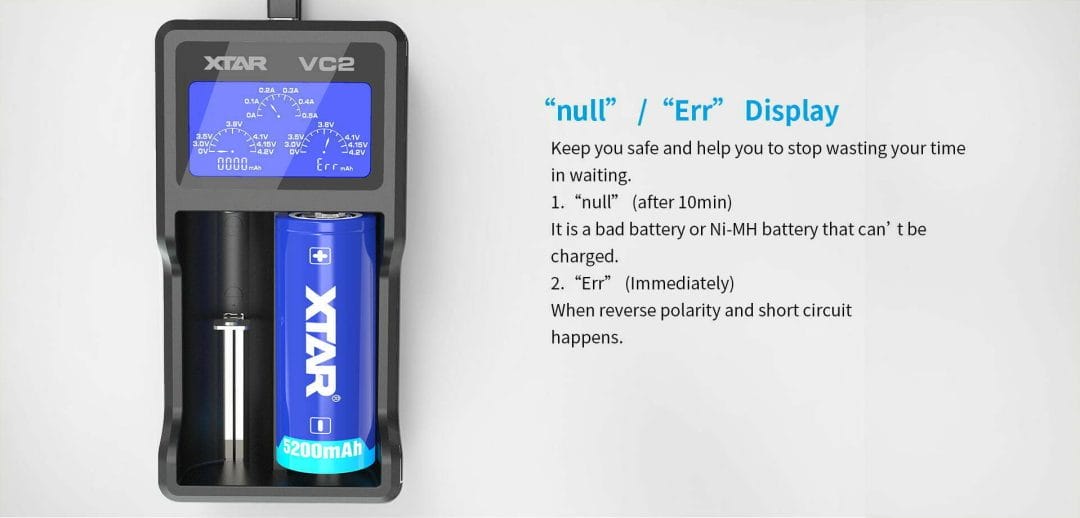 xtar vc2 usb 2 slot 18650 battery charger mantisfpv australia description 06