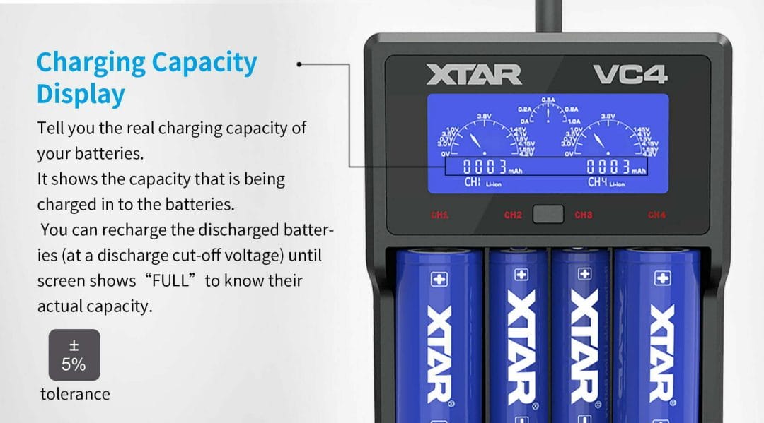xtar vc4 usb 4 slot 18650 battery charger australia mantisfpv 05