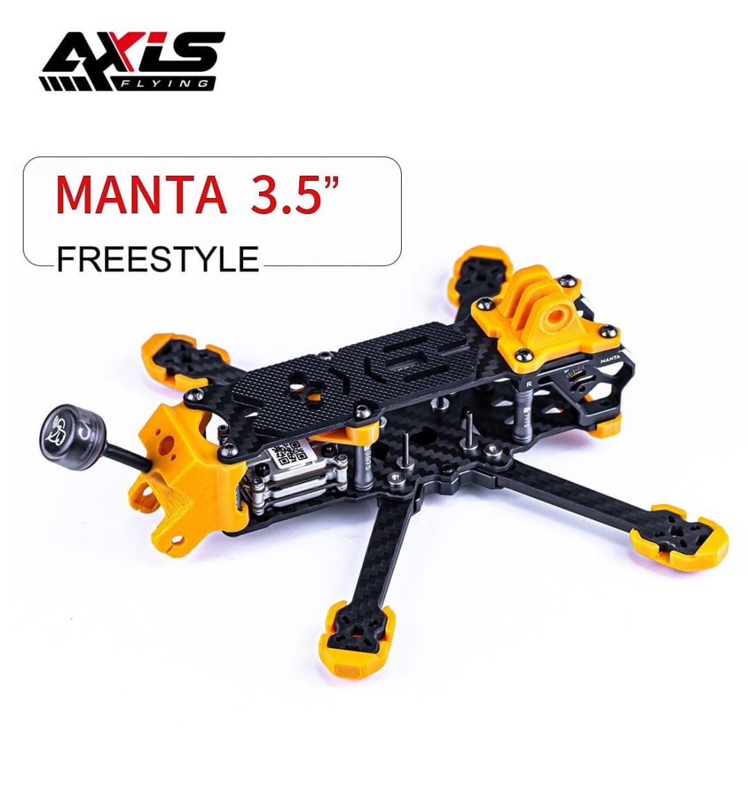 axis flying manta 3 5inch fpv freestyle squashed x frame with all tpu frame only mantisfpv australia product 01