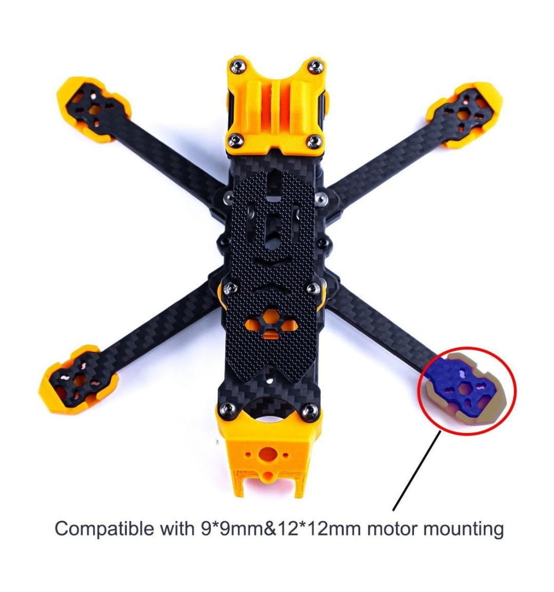 axis flying manta 3 5inch fpv freestyle squashed x frame with all tpu frame only mantisfpv australia product 02