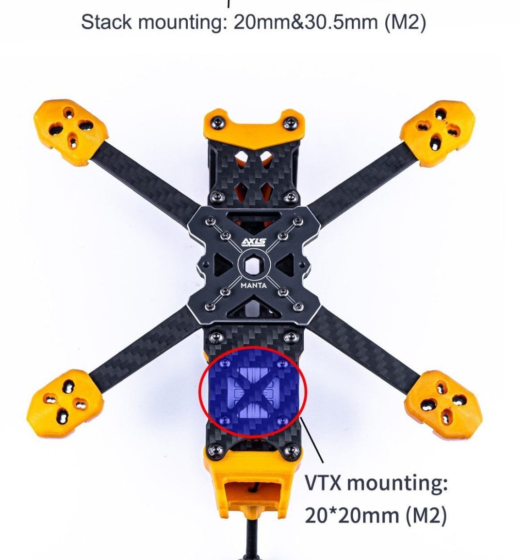 axis flying manta 3 5inch fpv freestyle squashed x frame with all tpu frame only mantisfpv australia product 04