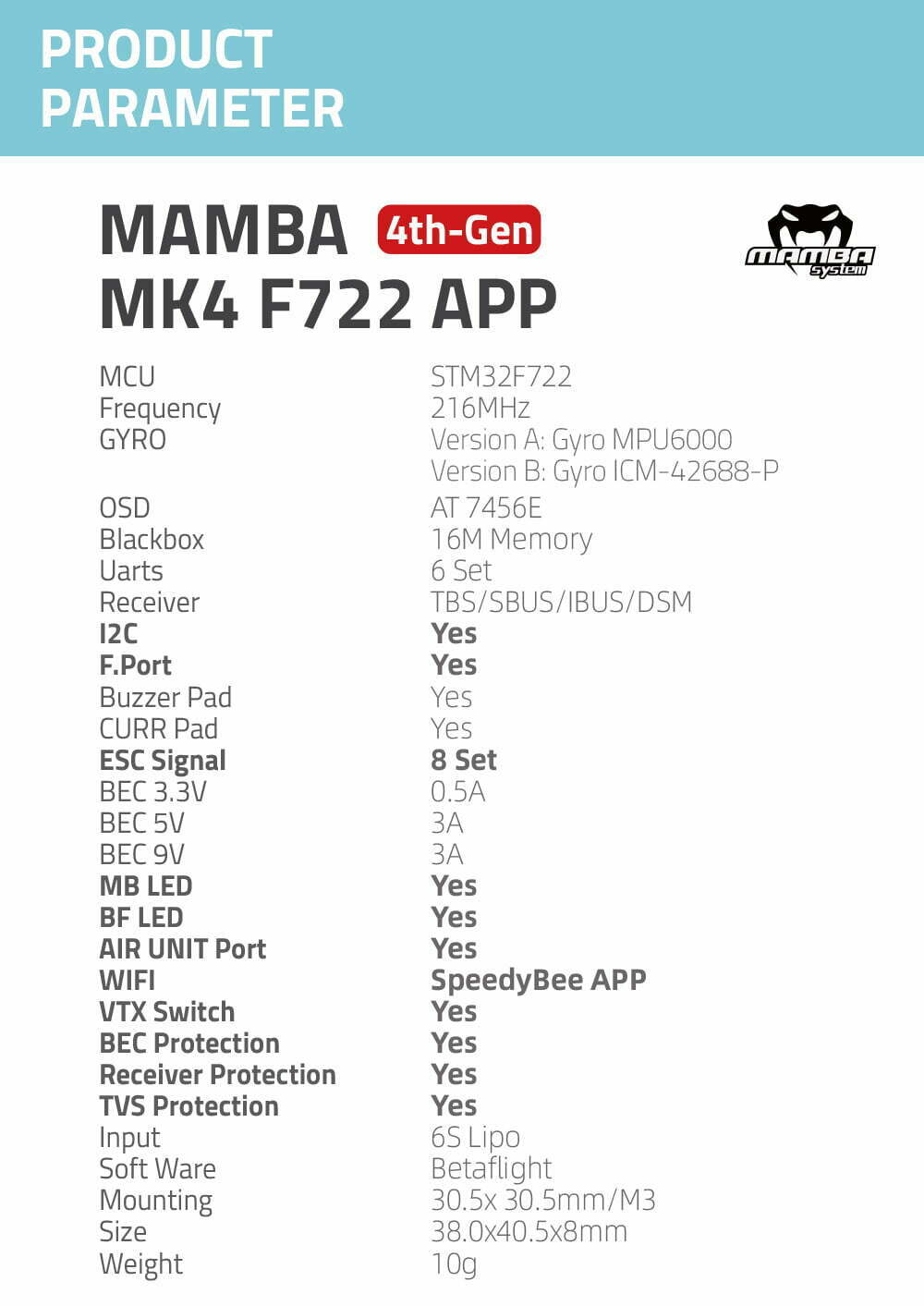 diatone mamba stack mk4 f722app description mantisfpv 06