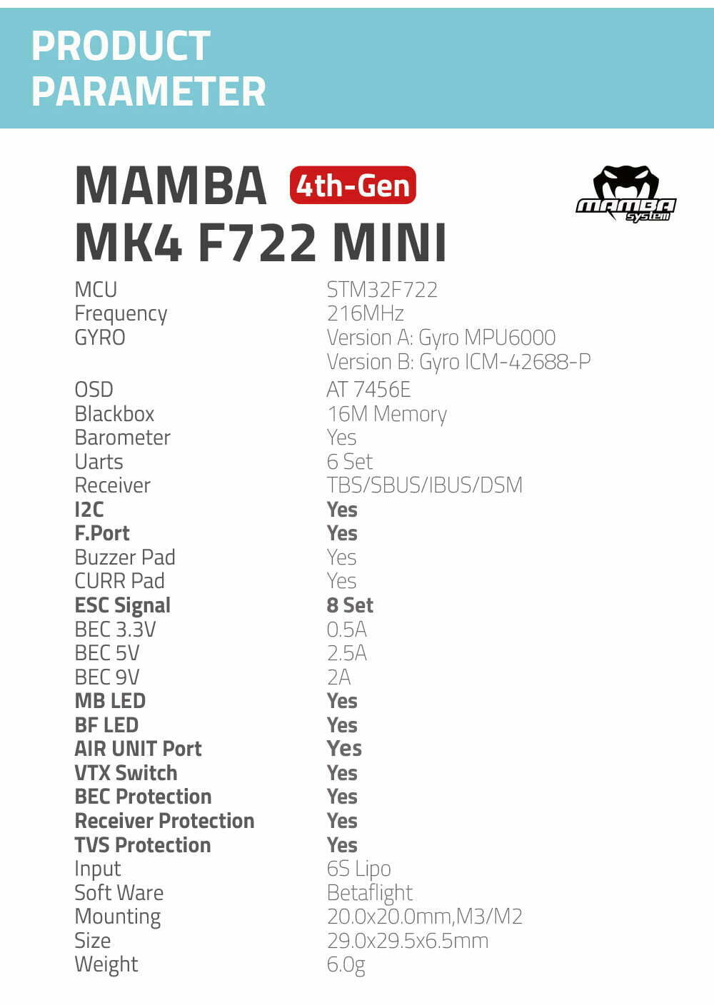 diatone mamba stack mk4 f722mini description 06
