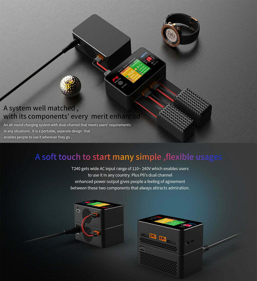 HOTA P6 Dual Charger 600W 15A 1-6S (DC charger) 8 hota p6 charger 600w 15a 1 6s dc mantisfpv australia banner description 01