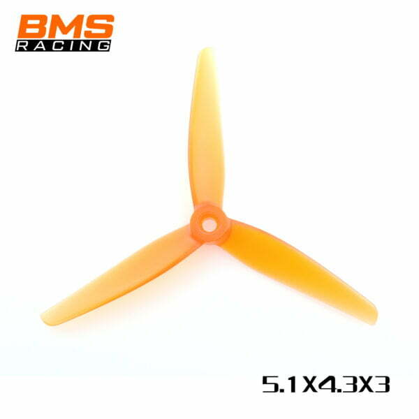 hqprop bms racing propeller 5 1x4 3x3 set of 4 mantisfpv orange