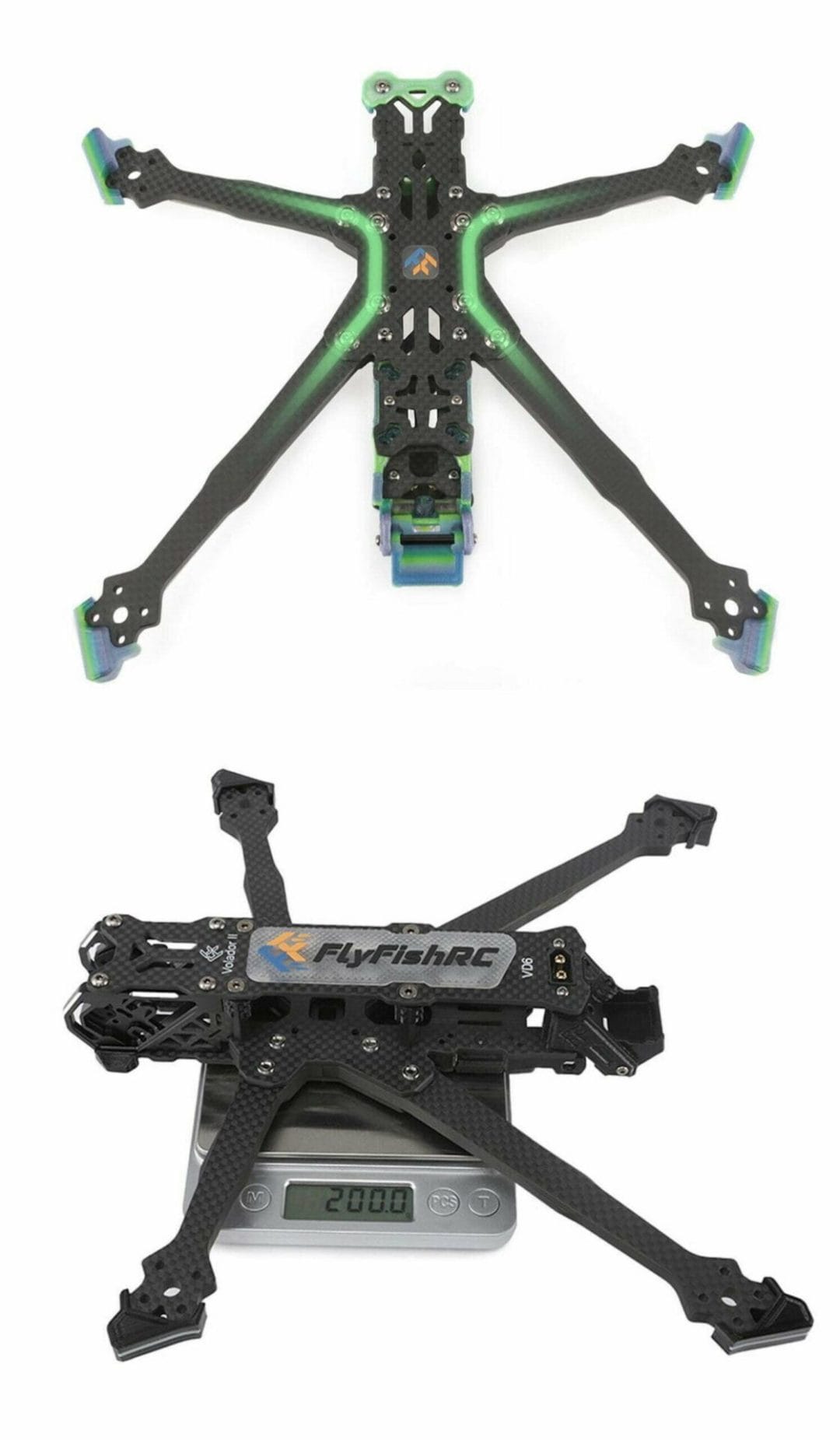 flyfish rc volador ii vd6 deadcat fpv freestyle t700 frame kit description 06 scaled