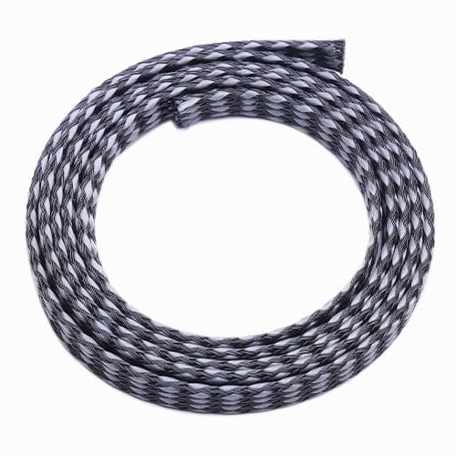 plexa cotton pet braiding wire protection 8mm 1m syntegra grey black product 3