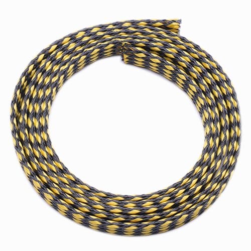 plexa cotton pet braiding wire protection 8mm 1m syntegra yellow black product 3