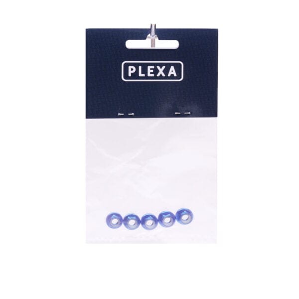 plexa low profile m5 shaft aluminum nylon self lock nuts 5 pack syntegra package 2