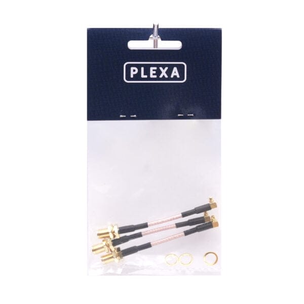 plexa sma female to mmcx right angle connector 60mm 3 pack syntegra package 2