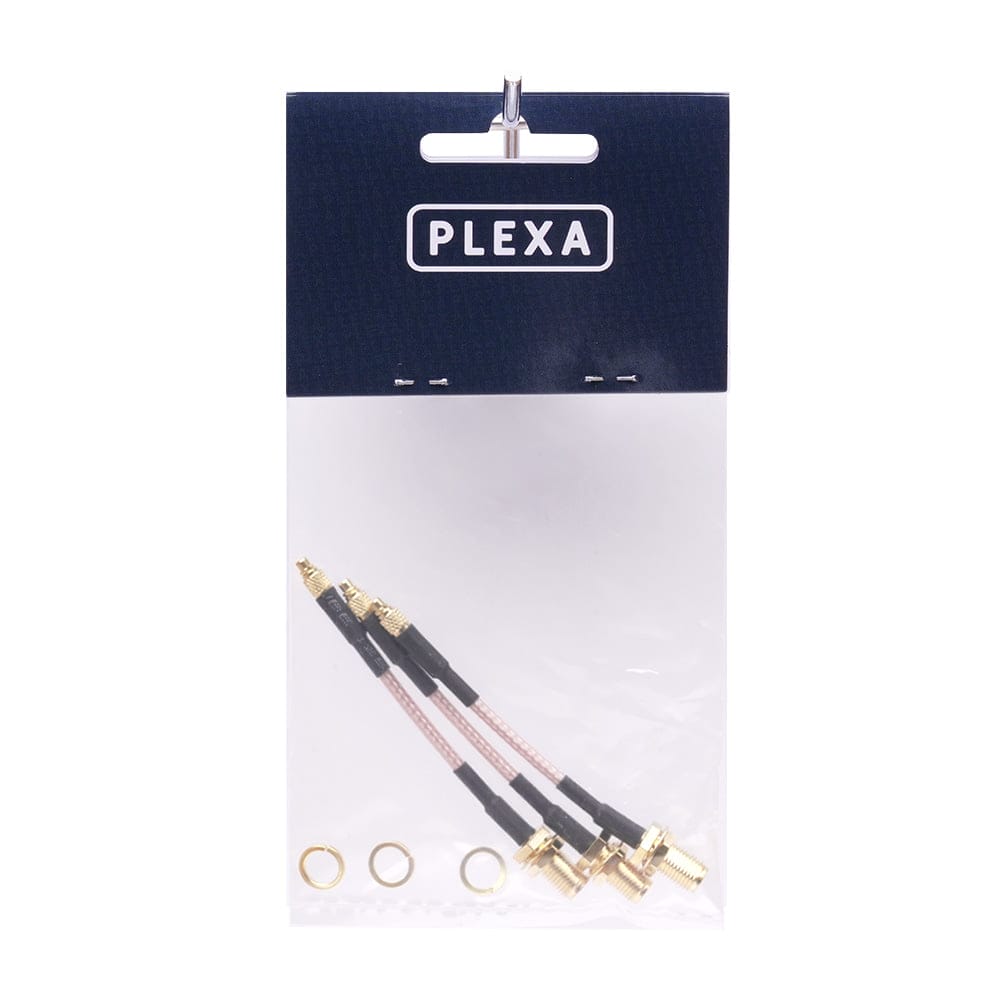 Plexa RP-SMA Female to MMCX Straight Connector 60mm (3 pack) 2 Plexa RP-SMA Female to MMCX Straight Connector 60mm (3 pack) - Image 2