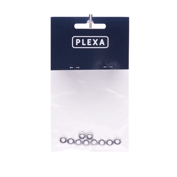 plexa stainless steel self lock nuts m5 10 pack syntegra package 2