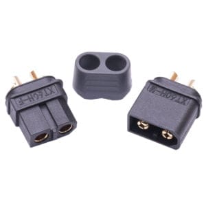 Plexa XT60 Black Female and Male Connectors with Sheath (pack of 10)