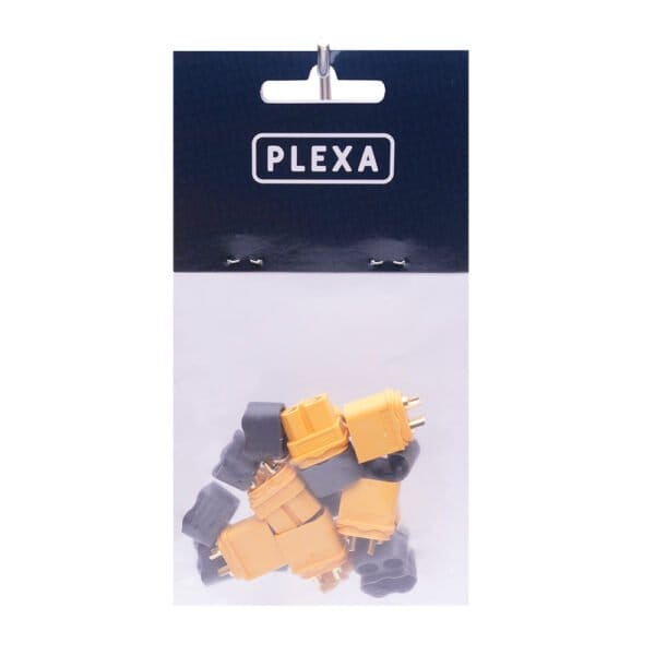 plexa xt60 female and male connectors with cap pack of 10 syntegra package 3