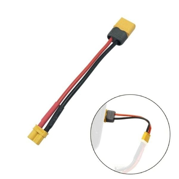 plexa xt60 female to xt30 male 30cm 16awg adapter cable charger syntegra 3