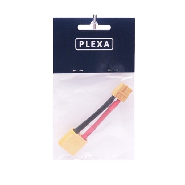 plexa xt60 female to xt90 male 5cm 12awg cable syntegra package 3