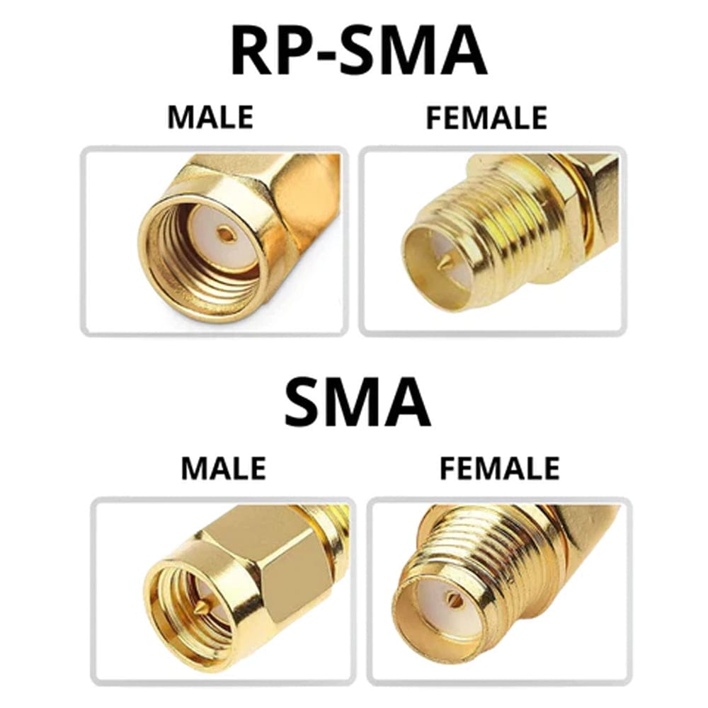 Plexa RP-SMA Female to MMCX Straight Connector 60mm (3 pack) 3 Plexa RP-SMA Female to MMCX Straight Connector 60mm (3 pack) - Image 3