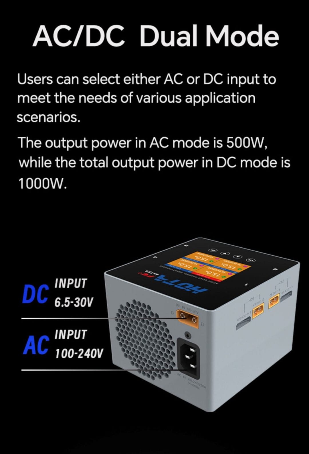 hota f6 pro quad channel ac720w dc720w 1 6s smart charger ac dc charger mantisfpv description 02
