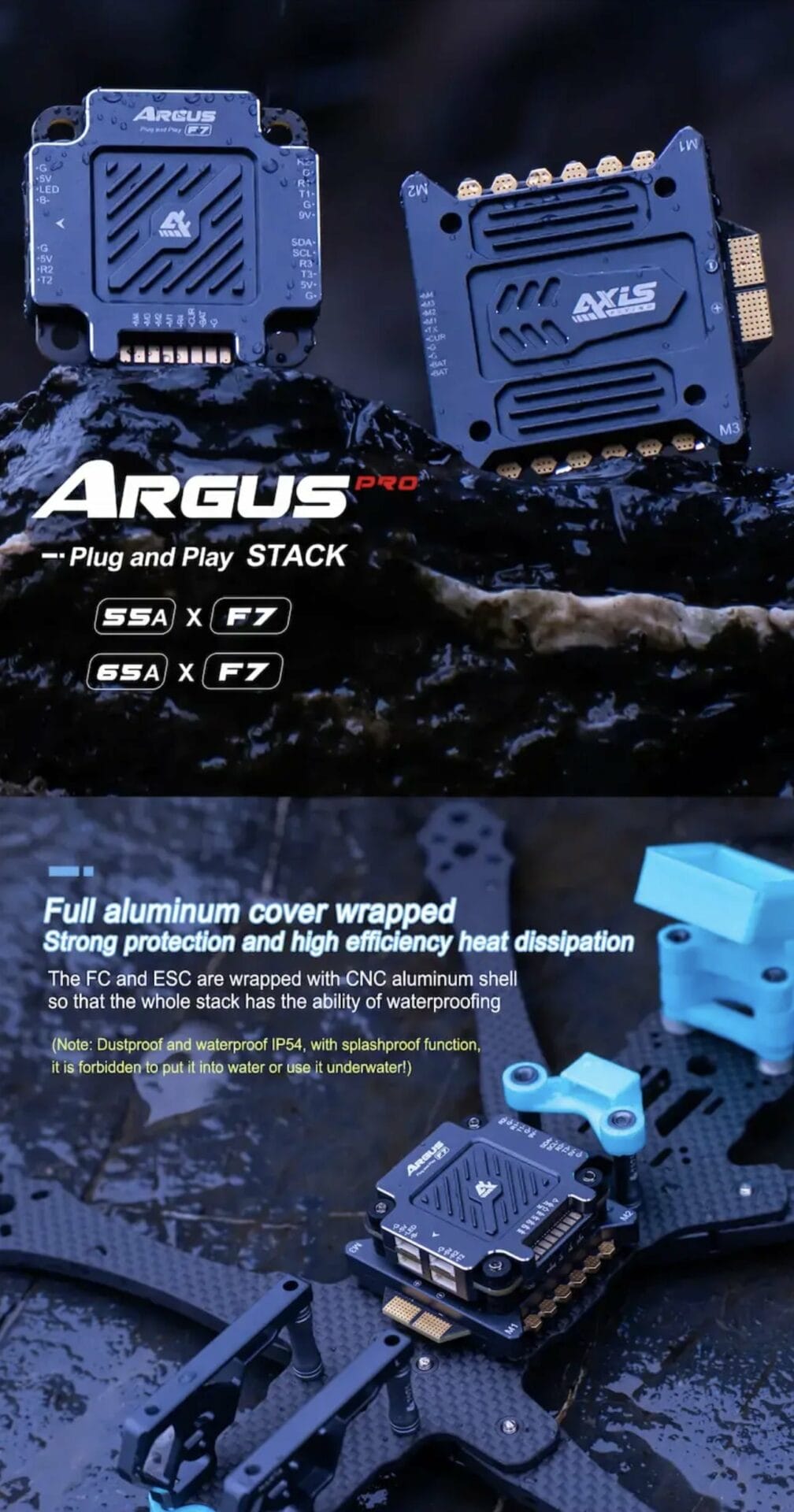 axis flying argus pro plug and play 55a f7 stack mantisfpv australia product description 02