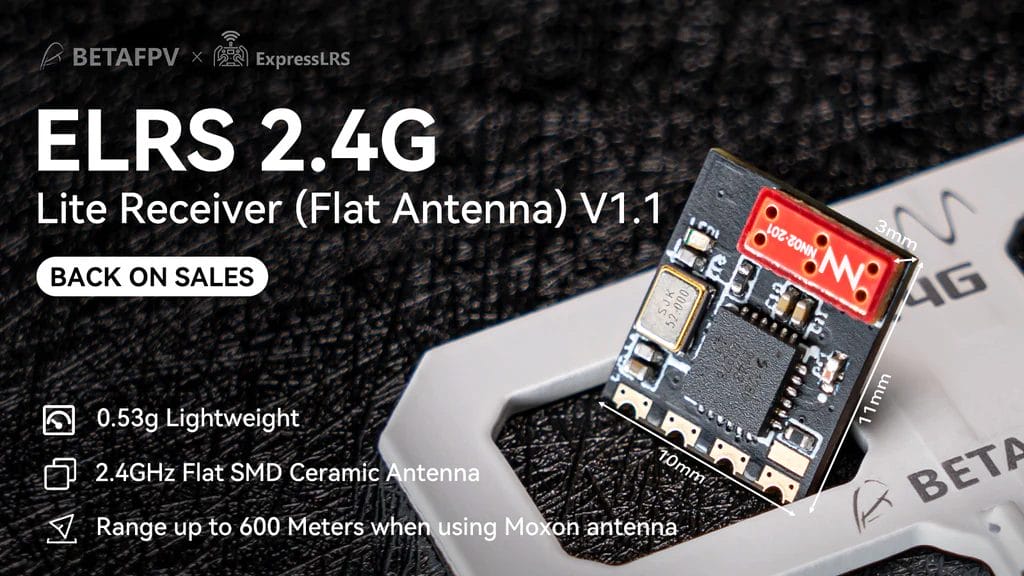 betafpv elrs lite receiver 2 4g flat antenna strip version australia product mantisfpv