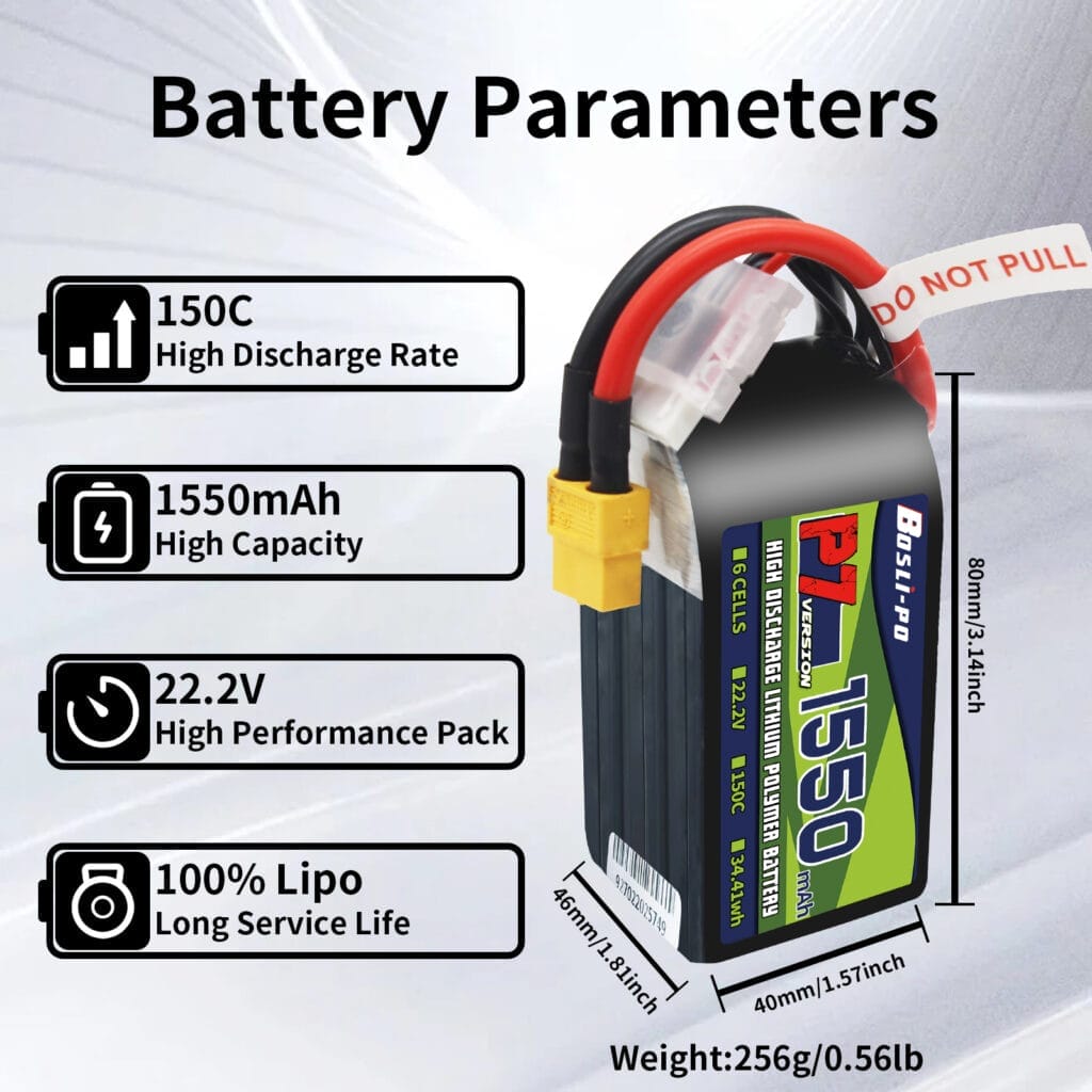 bosli po 150c 6s 1550mah 22 2v lipo battery xt60 mantisfpv australia product