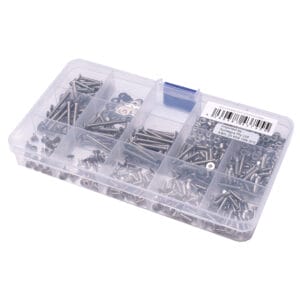 Plexa M3 Hex 304 Stainless Steel Countersunk Bolts, Nut and Washer Assorted Kit (400 pack)