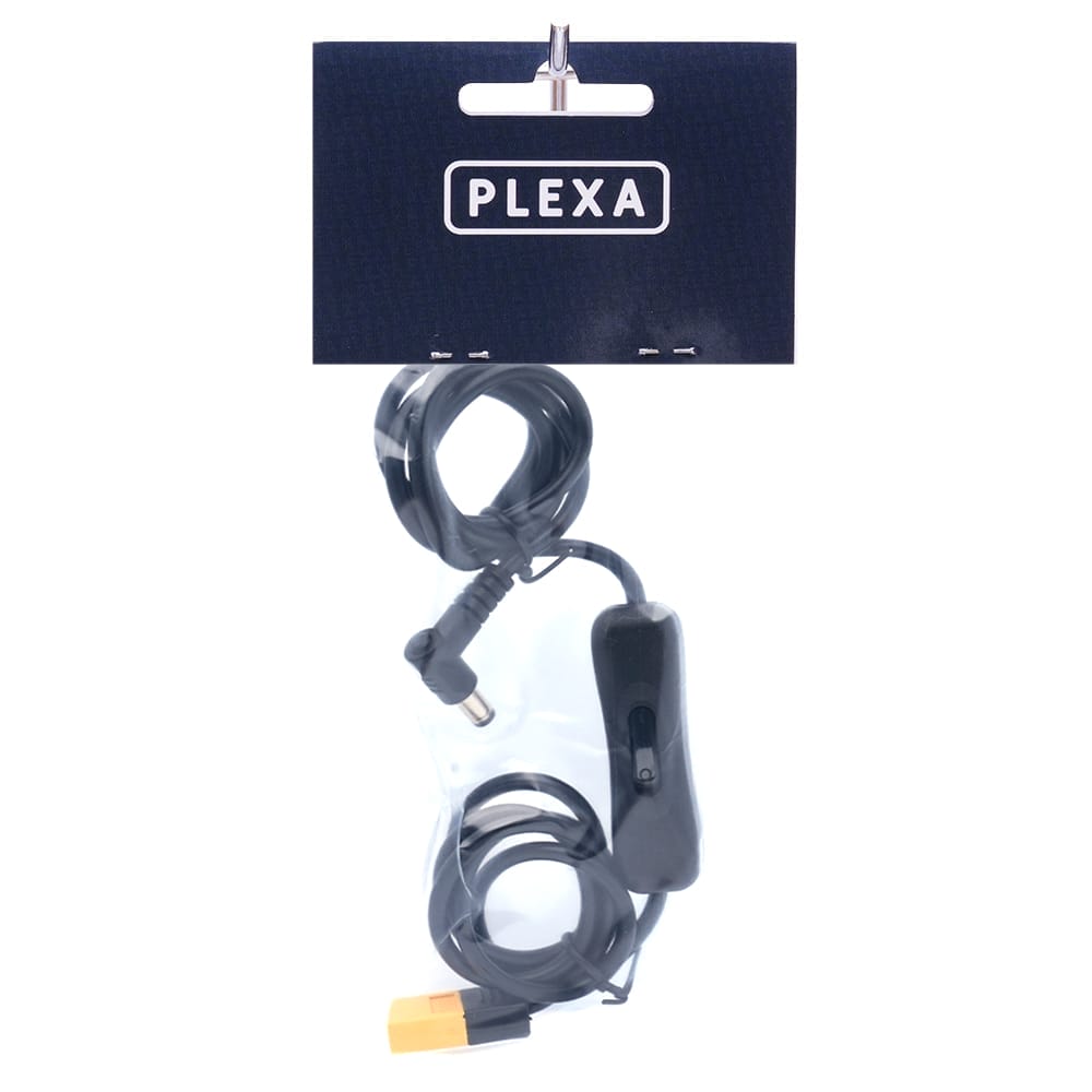 plexa xt60 male to dc5 5 with on off switch 1 2m syntegra australia package