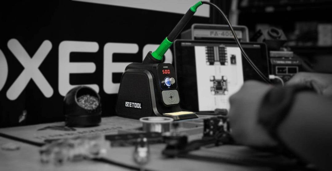 ATETOOL 380D Desk Soldering Station 80W AU w/ Tips 6 aetool soldering iron banner 1