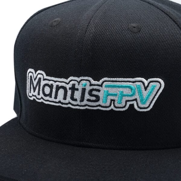 A black hat with mantisfpv logo for cool style
