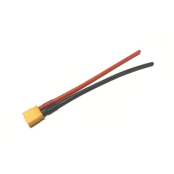 xt30 connector male plug with 5cm 20awg cable mantisfpv australia product rc drone connector cable