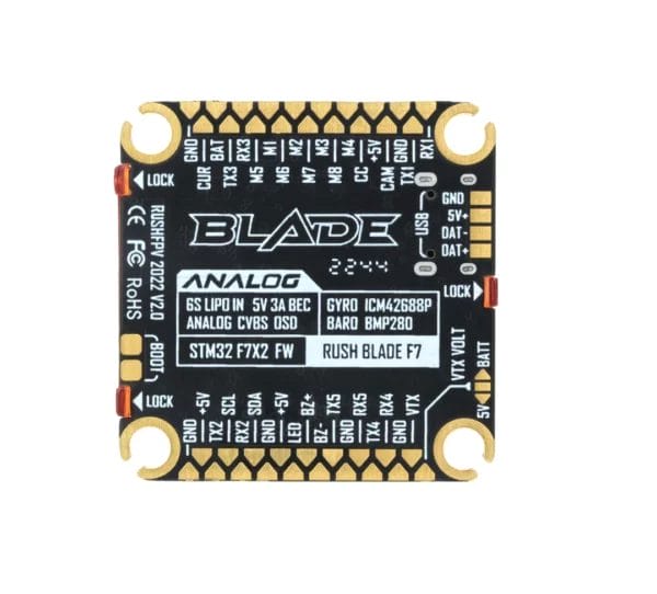 rushfpv rush blade extreme f722 60a analog stack 30x30mm f7 fc 60a bl32 esc mantisfpv australia nz product showcase pads