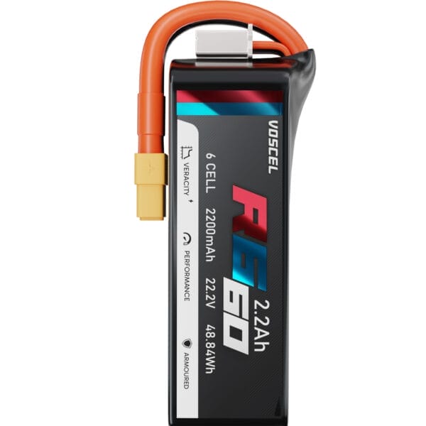 Voscel R660 2200mAh 6S 60C 22.2V 48.84Wh Battery with XT60 - Image 2