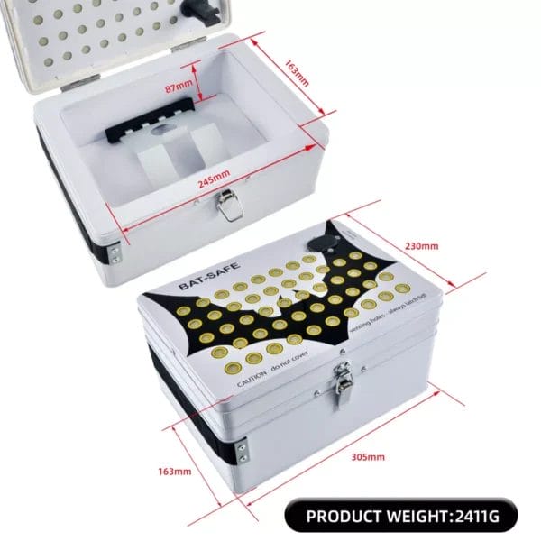 Bat-Safe Medium Li-Po Battery Charging & Storage Safe Box 305x230x178mm - Image 6