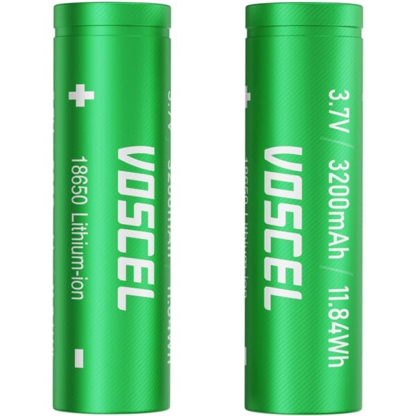 Voscel 18650 3200mAh 10C 3.7V 11.84Wh Battery (2 pack) - Image 2