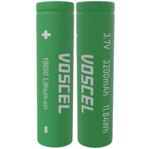 voscel 18650 3200mah 10c 3 7v 11 84wh battery 2 pack syntegra australia product image pack specifications