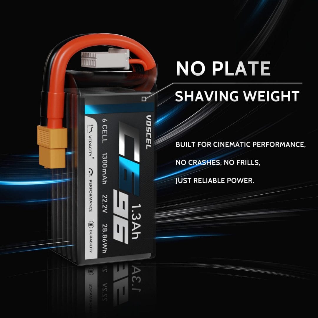 Voscel C660 1550mAh 6S 60C 22.2V 34.41Wh Battery with XT60 9 voscel lipo battery category cinema 04
