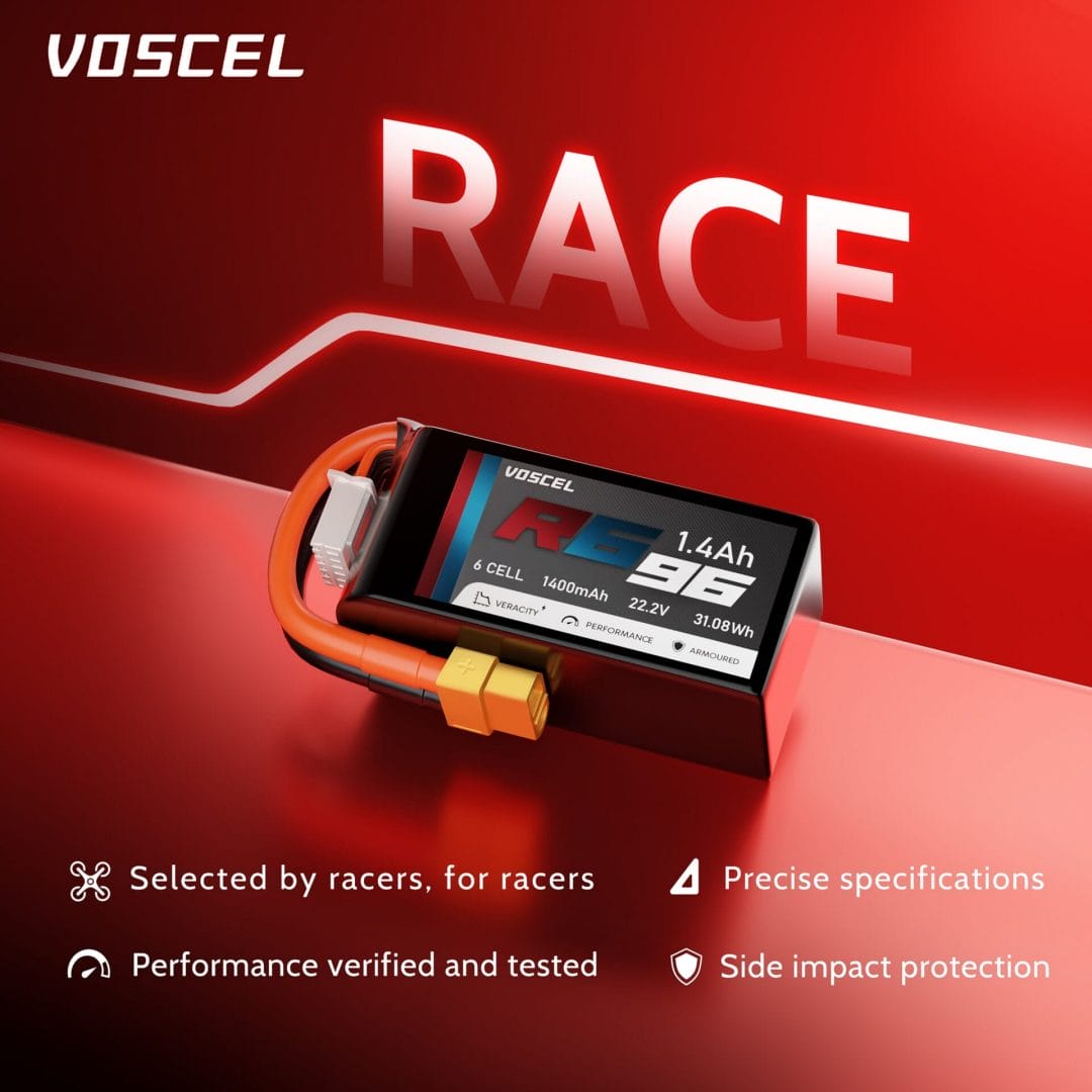 Voscel R360 2200mAh 3S 60C 11.1V 24.42Wh Battery with XT60 5 voscel lipo battery category race 01
