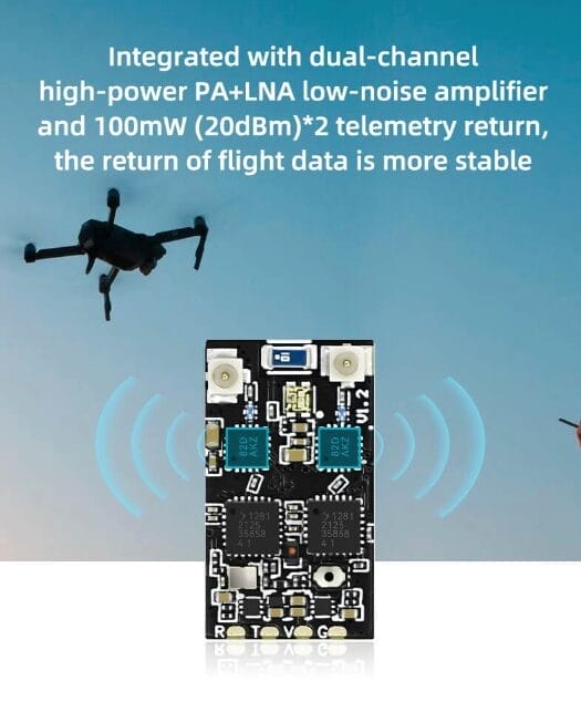 Sequre 2.4GHz Dual RX True Diversity Dual Antenna Receiver Omni Directional 14 sequre 2 4ghz dual rx true diversity dual antenna receiver omni directional mantisfpv australia product showcase drone description 07