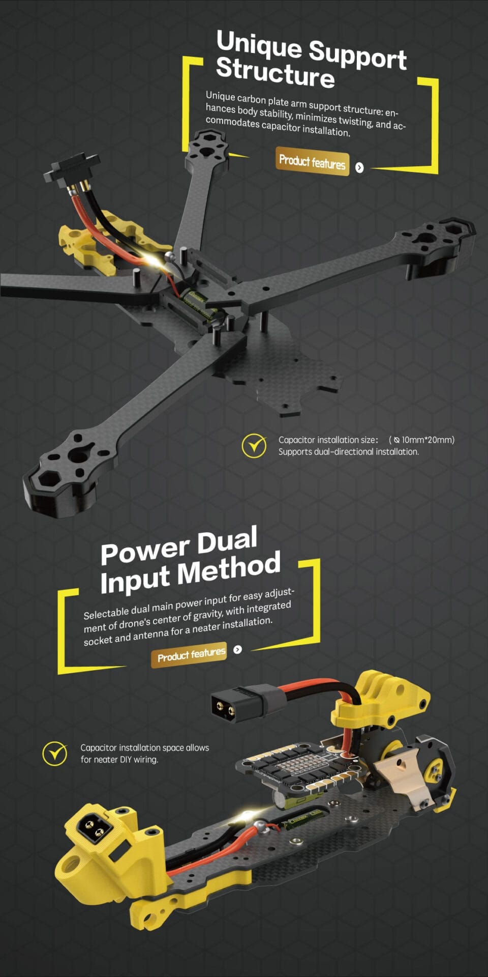 SpeedyBee Mario 5 XH Frame Digital O4 Pro 8 speedybee mario 5 frame digital o4 pro mantisfpv australia product drone fpv frame description 04