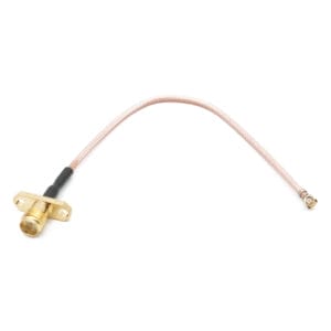 Plexa SMA Female to uFL 2-Hole Mounting Connector 120mm (3 pack)