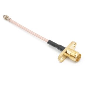 Plexa SMA Female to uFL 2-Hole Mounting Connector 60mm (3 pack)