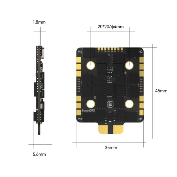 iFlight Borg 5S RX Stack ELRS 20x20mm - Image 6