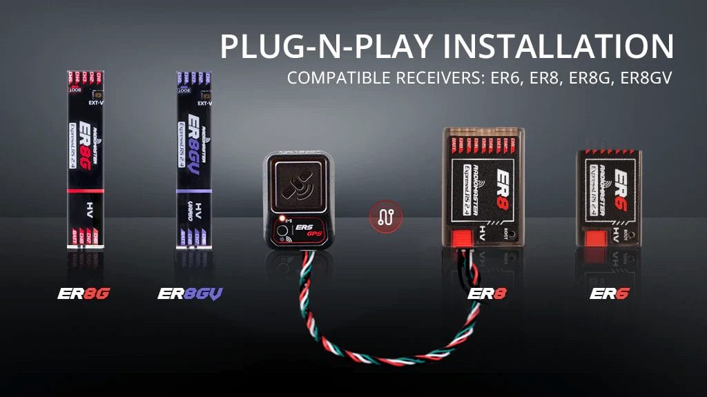 RadioMaster ERS-GPS Precision GPS Sensor for ExpressLRS PWM Receivers 10 radiomaster ers gps precision gps sensor for expresslrs pwm receivers mantisfpv australia product fpv elrs rc hobby banner plug in