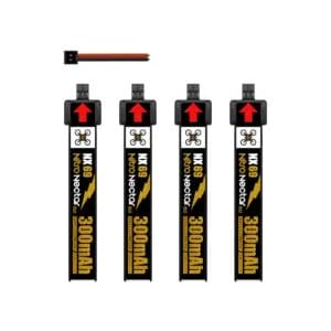 NewBeeDrone Nitro Nectar NX69 300mAh 1S 80C HV LiPo Battery (4 pack)