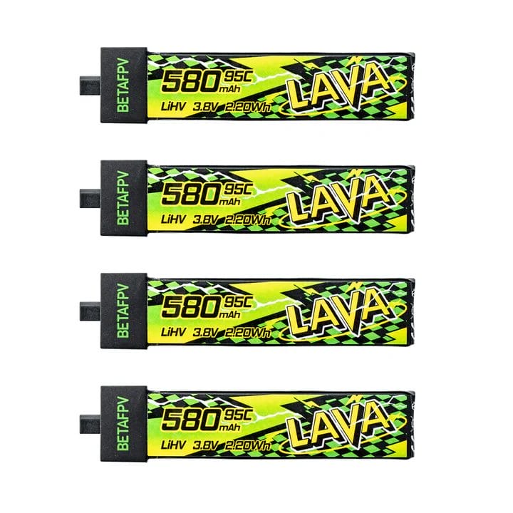 BetaFPV LAVA Series II 1S 580mAh 95C BT2.0/A30 Battery (4 pack