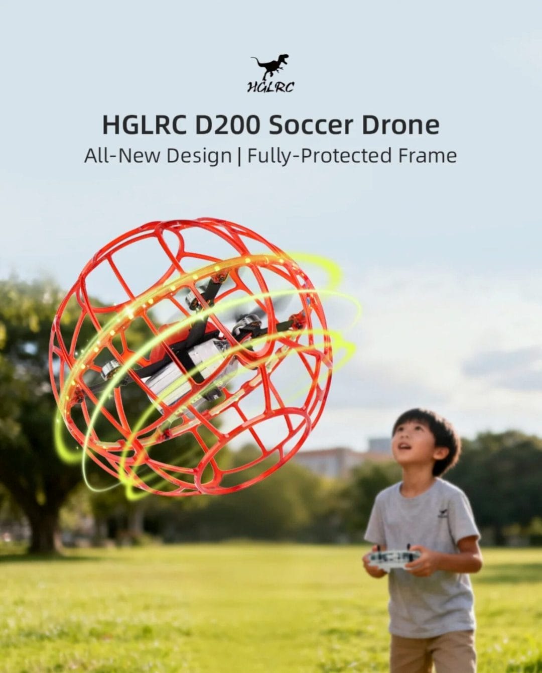 HGLRC D200 Training and Competition Soccer Drone 4S ELRS 2.4G (LOS) 6 hglrc d200 training and competition soccer drone 4s elrs 2 4g los mantisfpv description 01