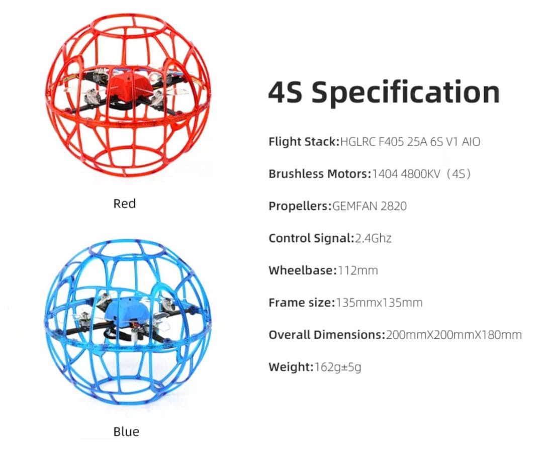 HGLRC D200 Training and Competition Soccer Drone 4S ELRS 2.4G (LOS) 15 hglrc d200 training and competition soccer drone 4s elrs 2 4g los mantisfpv description 10